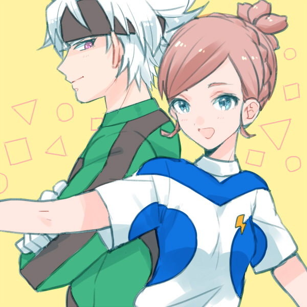 ibuki munemasa and nozaki sakura (inazuma eleven and 2 more) drawn by idomajin