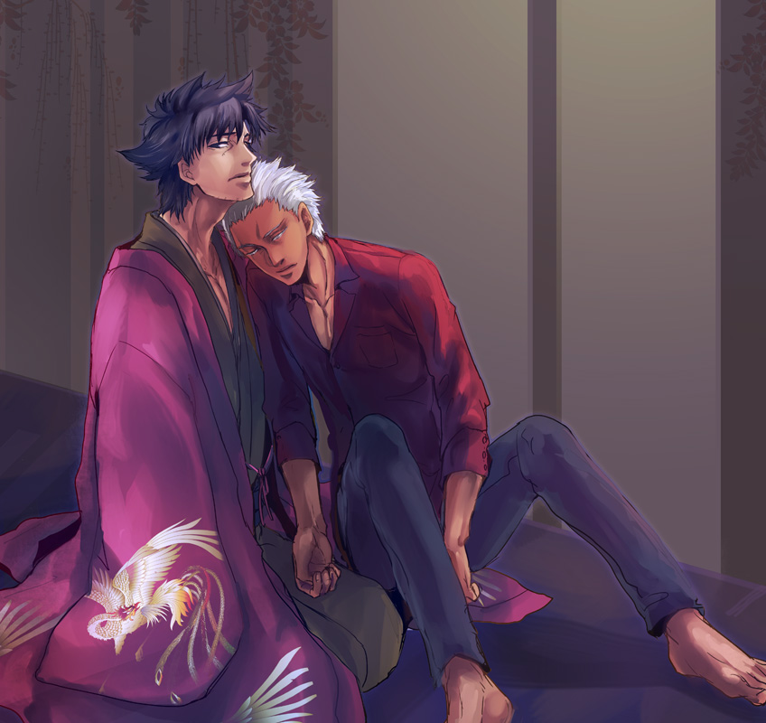 archer and emiya kiritsugu (fate and 1 more) drawn by akebi_miso