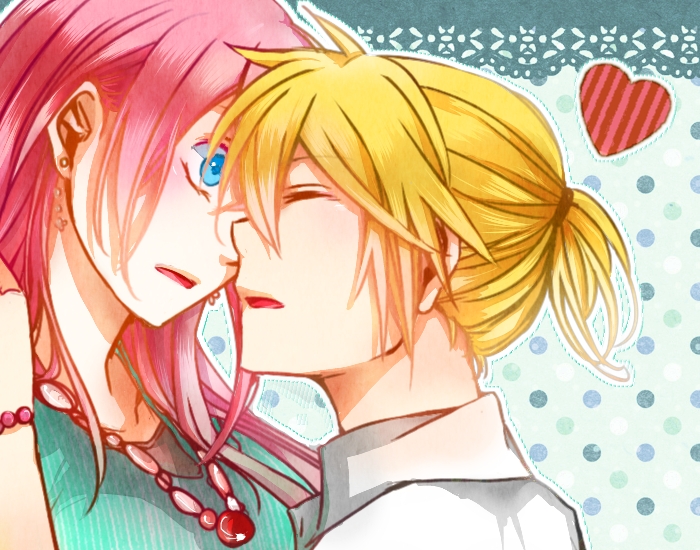 kagamine len and megurine luka (vocaloid) drawn by yukito_(yktmtm)