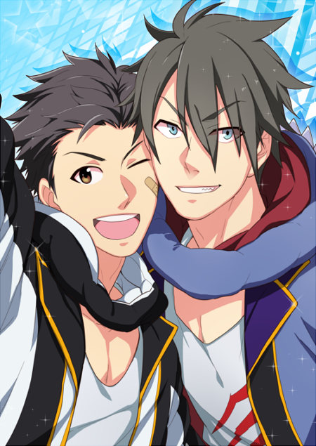 akuno hideo and kimura ryu (idolmaster and 1 more) drawn by hifumi_(3b_x)