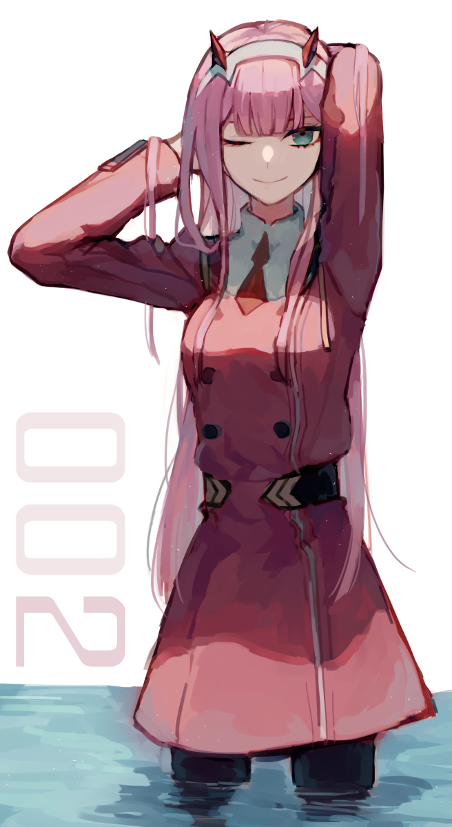 zero two (darling in the franxx) drawn by sudale