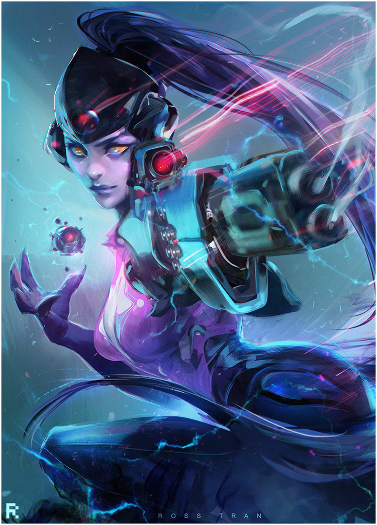 widowmaker (overwatch and 1 more) drawn by ross_tran