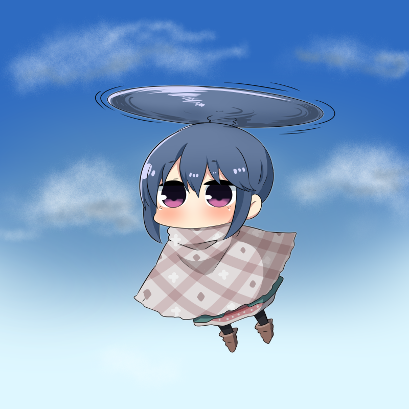 shima rin (yurucamp and 1 more) drawn by twumi