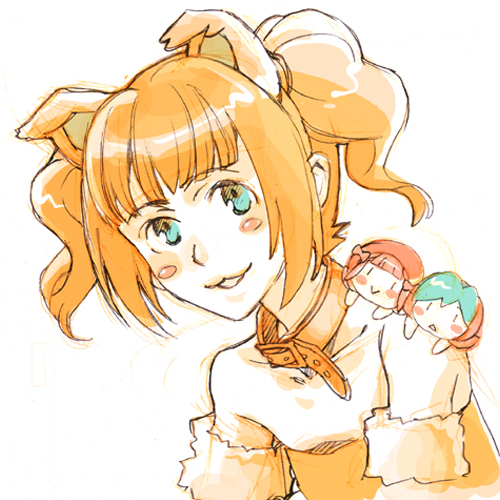 kisaragi chihaya, amami haruka, and takatsuki yayoi (idolmaster) drawn by juu_(juuzi)