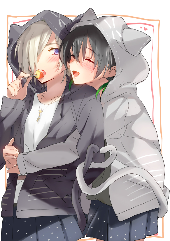 takasaki yu and mia taylor (love live! and 1 more) drawn by hareta