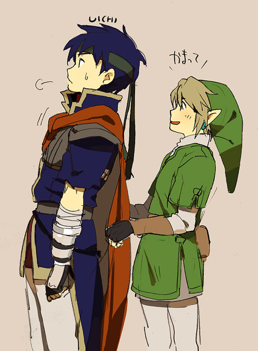link and ike (fire emblem and 4 more) drawn by uichi