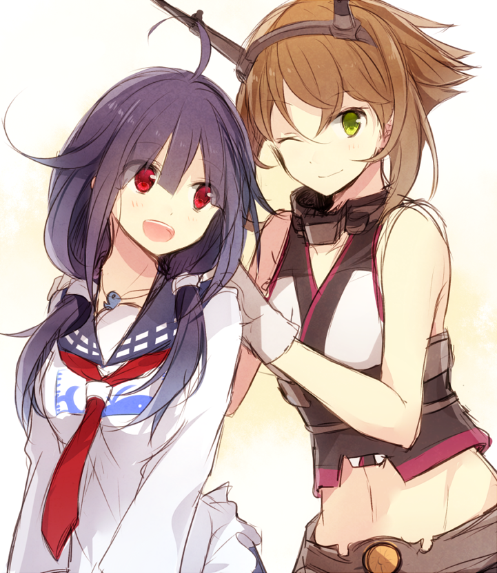 mutsu and taigei (kantai collection) drawn by hiiragi_souren