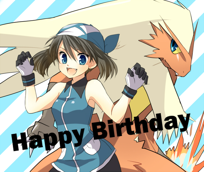 may and blaziken (pokemon and 1 more) drawn by mokorei