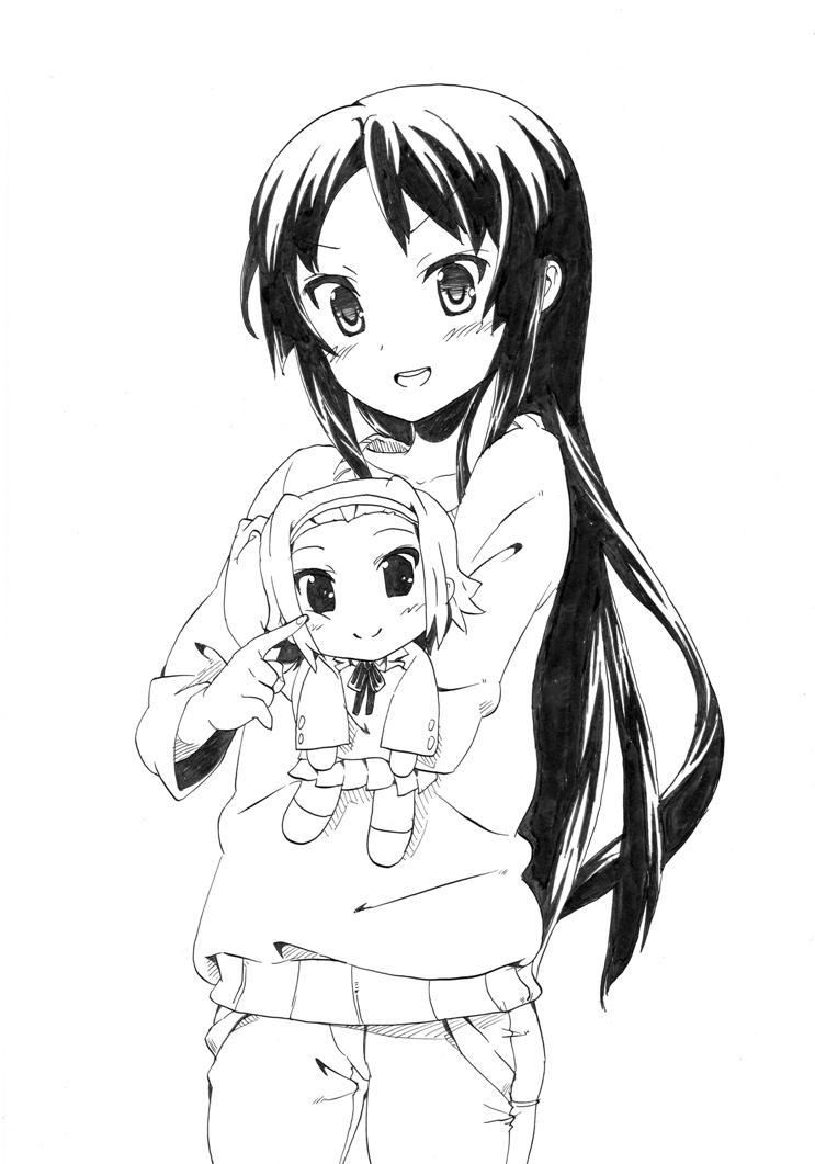 akiyama mio and tainaka ritsu (k-on!) drawn by nome_(nnoommee)