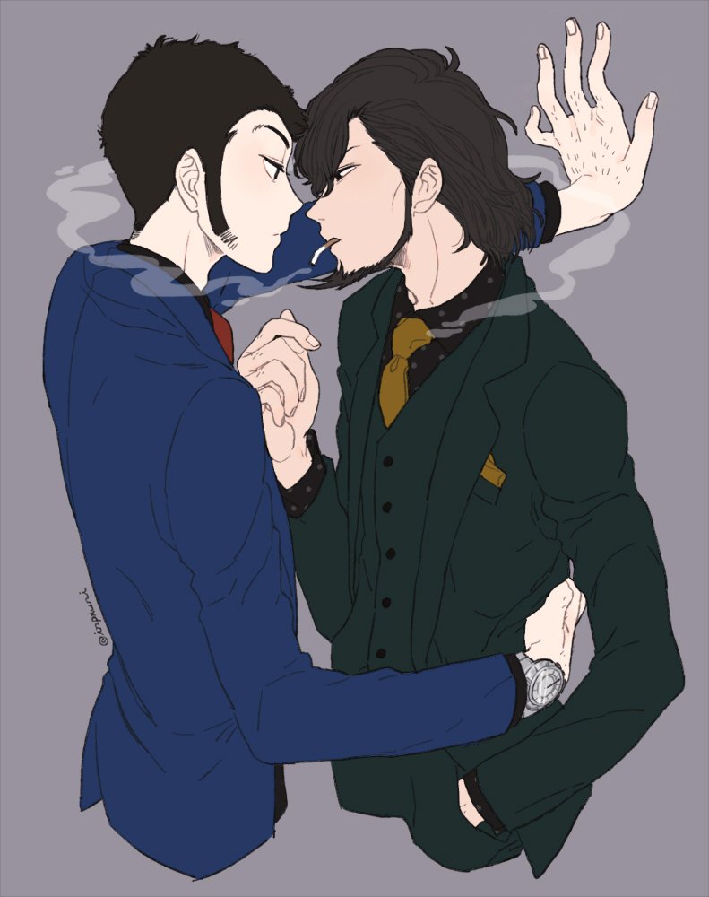 arsene lupin iii and jigen daisuke (lupin iii) drawn by urourooooo