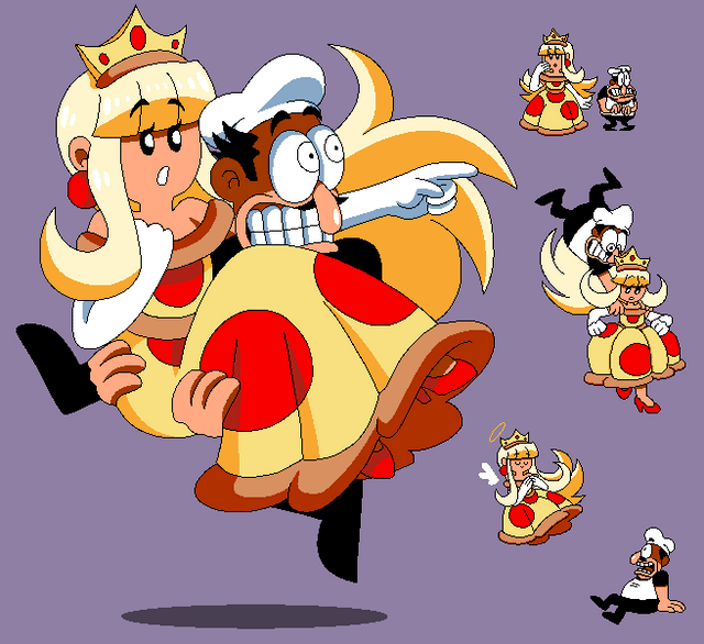peppino spaghetti and pizza princess (original and 1 more) drawn by tinytoxicwaste101