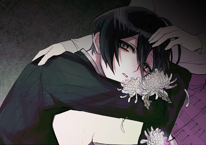 saihara shuichi and akamatsu kaede (danganronpa and 1 more) drawn by raonal97