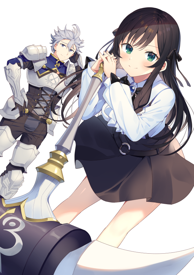 alina clover and jade scrade (guild no uketsukejou desu ga zangyou wa iya nanode boss wo solo toubatsu shiyou to omoimasu) drawn by sinaooo
