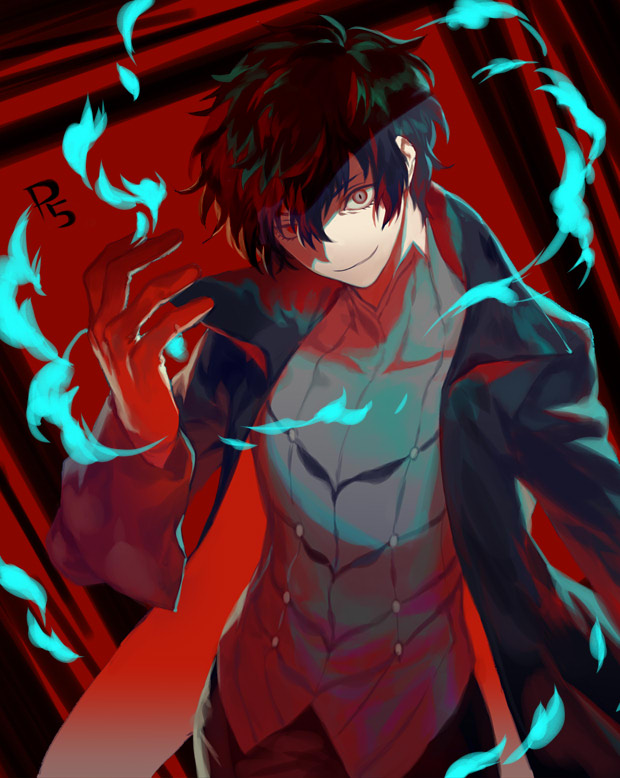 amamiya ren and joker (persona and 1 more) drawn by yamakawa