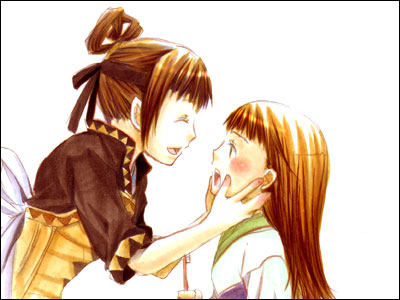 miakis and lymsleia falenas (gensou suikoden and 1 more) drawn by logicon