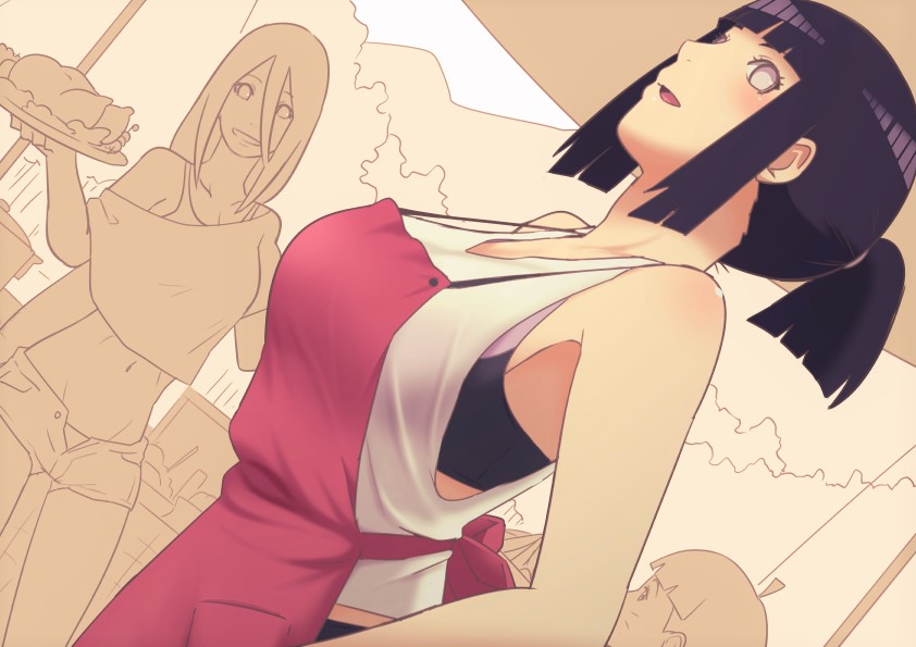 hyuuga hinata, uzumaki himawari, and hyuuga hanabi (naruto and 1 more) drawn by eeshin_(eishin5584)