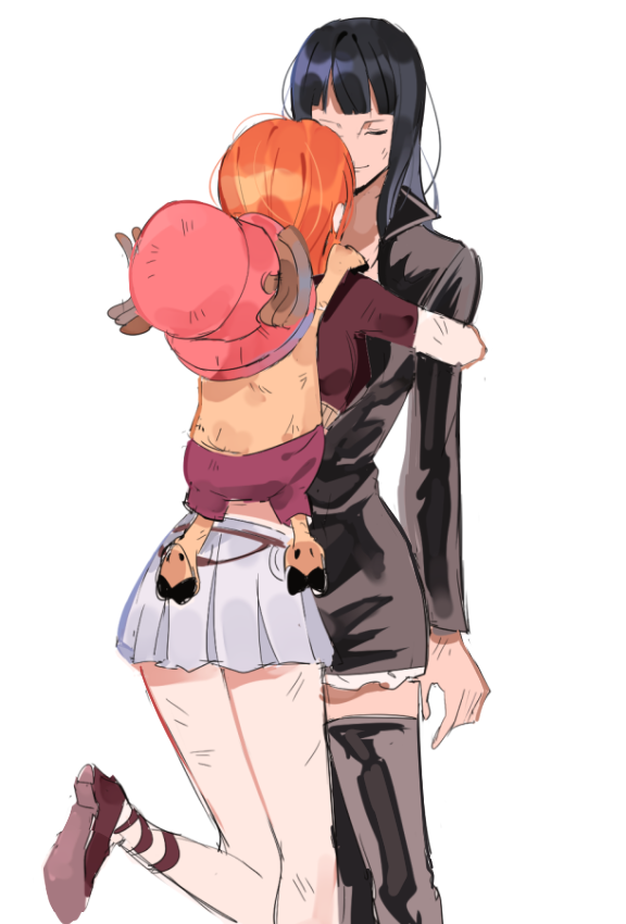 nami, nico robin, and tony tony chopper (one piece) drawn by joman