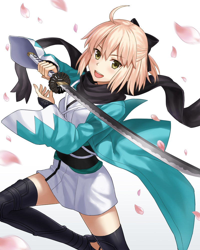 okita souji (fate and 1 more) drawn by npcpepper