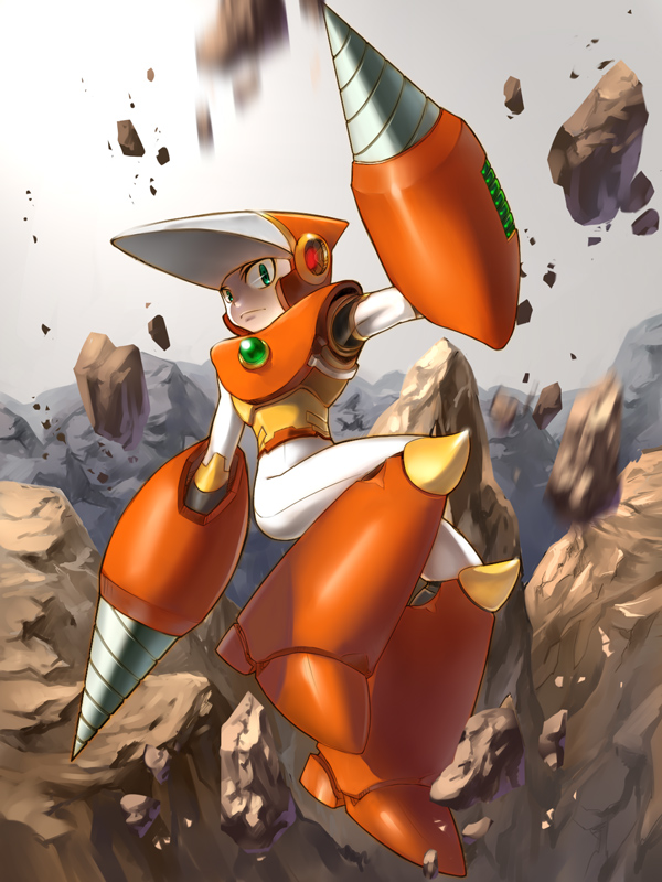 crash man (mega man and 1 more) drawn by ebishima_yutaka