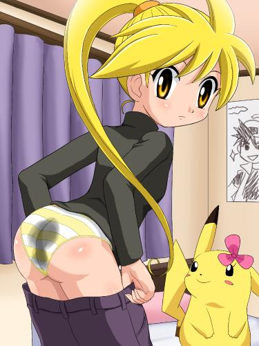 pikachu, red, yellow, and chuchu (pokemon and 1 more) drawn by pokemoa