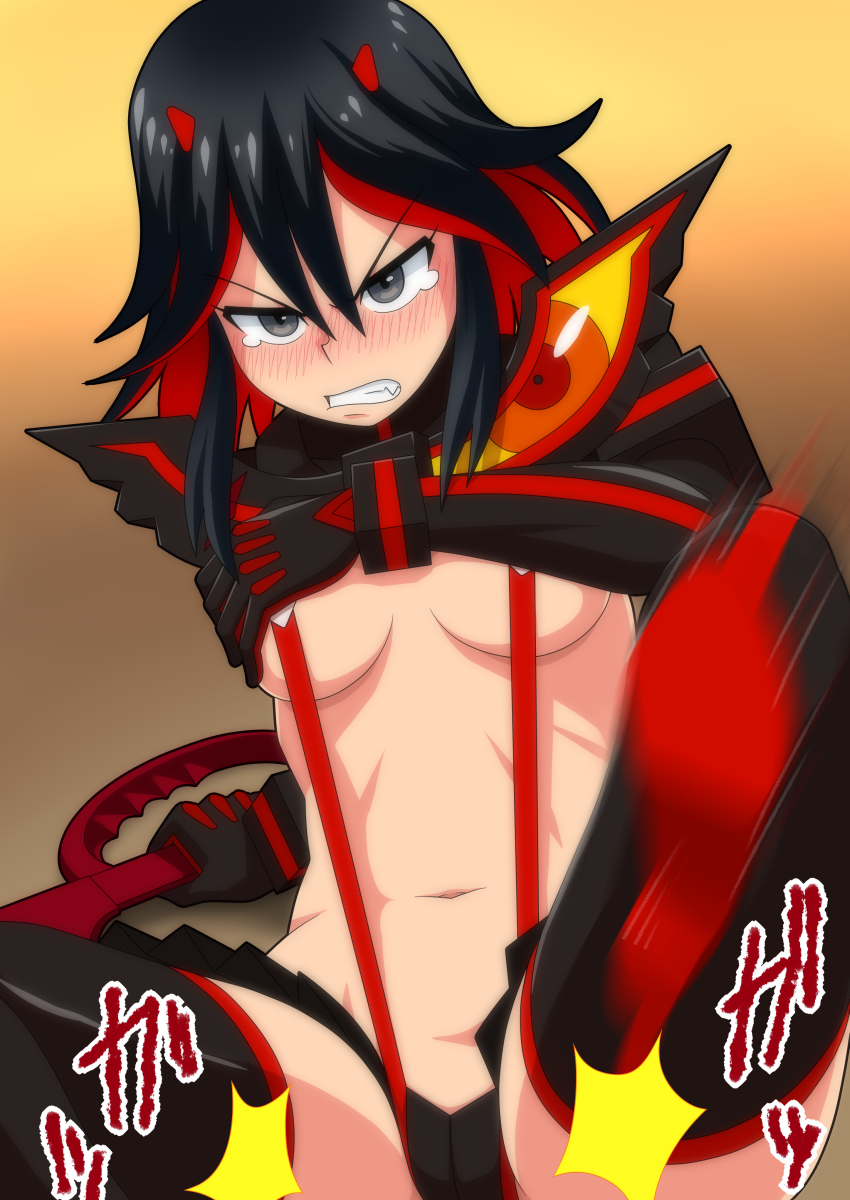 matoi ryuuko and senketsu (kill la kill) drawn by iromeki_overdrive
