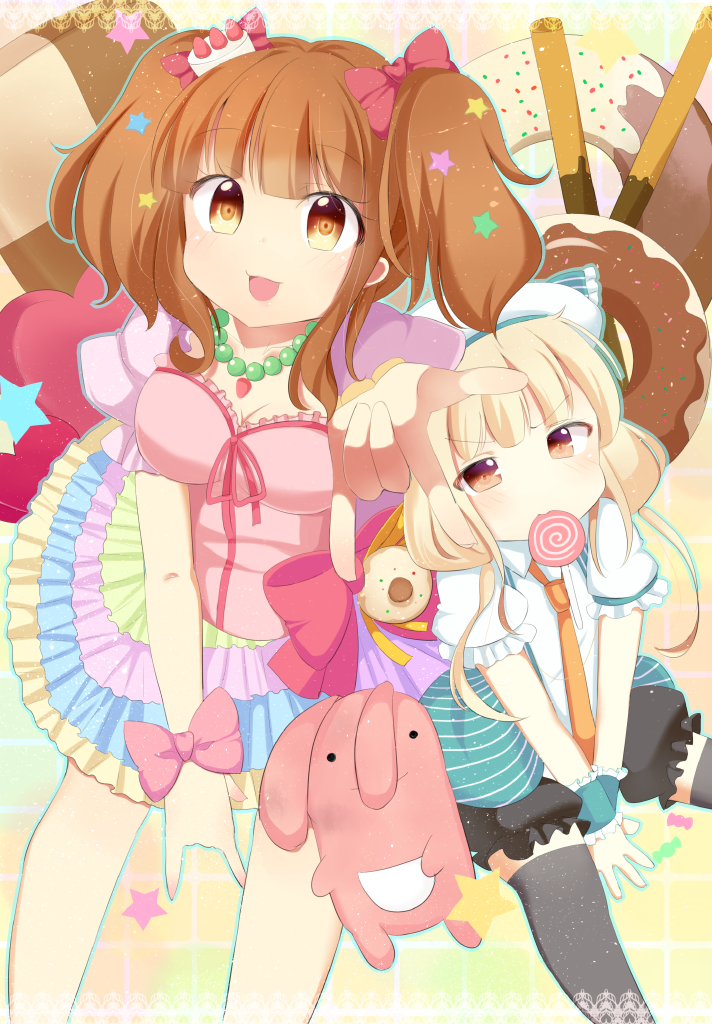 futaba anzu and moroboshi kirari (idolmaster and 1 more) drawn by ashino