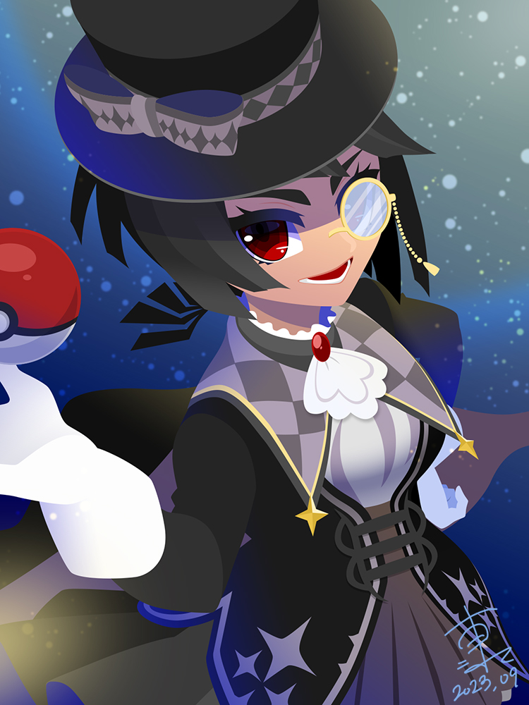 zinnia (pokemon and 1 more) drawn by azuma_shima