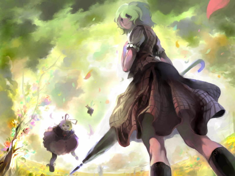 kazami yuuka, medicine melancholy, and su-san (touhou) drawn by umigarasu_(coolier)