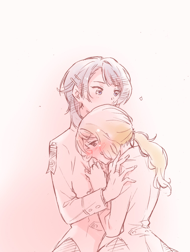 aizawa kazuha and iijima renka (assault lily) drawn by santouka