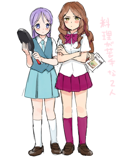 raimon natsumi and kudou fuyuka (inazuma eleven) drawn by higebu