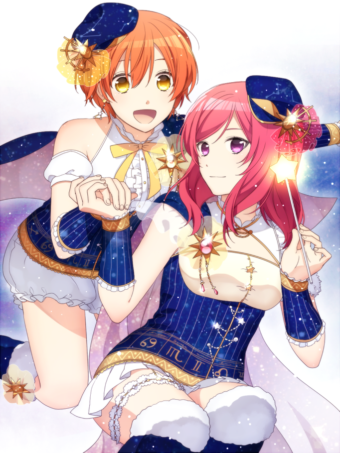 nishikino maki and hoshizora rin (love live! and 2 more) drawn by bshi_edayo