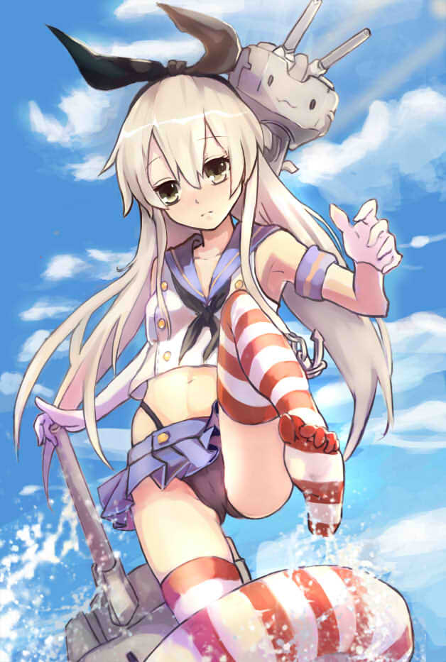 shimakaze and rensouhou-chan (kantai collection) drawn by mix_(meini)
