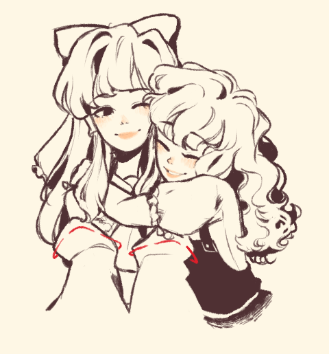 hakurei reimu and kirisame marisa (touhou) drawn by pixie_(milkywaypixies)