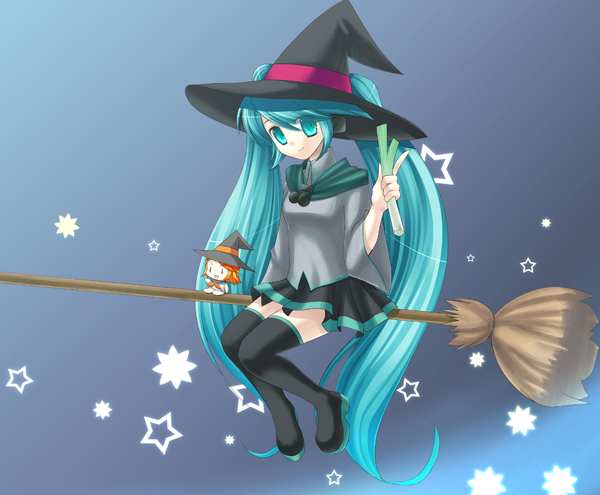 hatsune miku and kagamine rin (vocaloid) drawn by eko