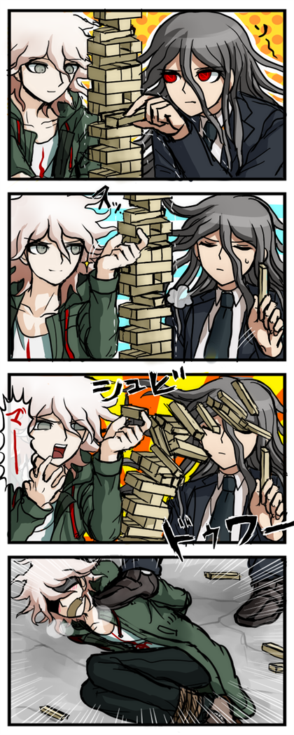 komaeda nagito and kamukura izuru (danganronpa and 1 more) drawn by tezurumozuru