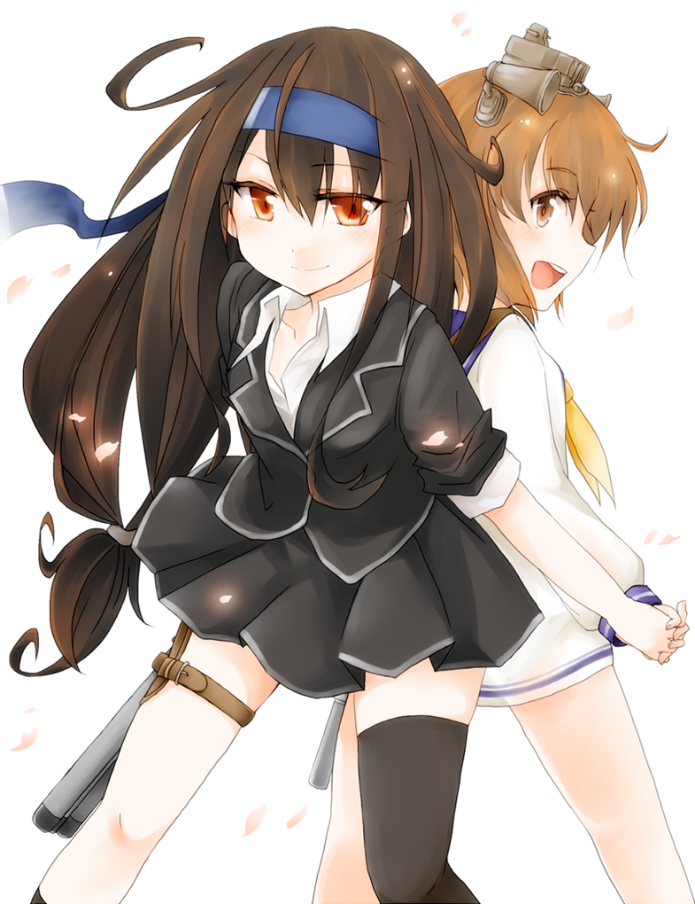yukikaze, hatsushimo, and hatsushimo kai ni (kantai collection) drawn by suna_kiririto