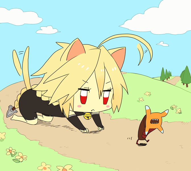 lambda-11 and tartar (blazblue) drawn by yuya_(oshidori)