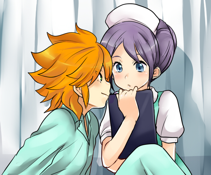 kudou fuyuka and amemiya taiyou (inazuma eleven and 1 more) drawn by take_(tenkasu)