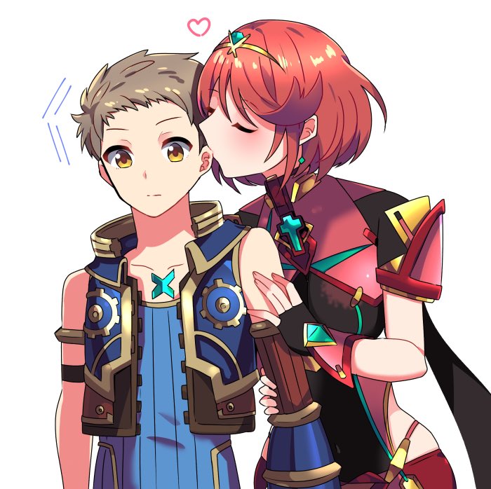 pyra and rex (xenoblade chronicles and 1 more) drawn by 138sima