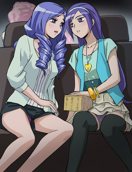 aono miki and aono remi (precure and 1 more) drawn by haruyama_kazunori
