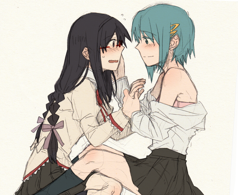 akemi homura and miki sayaka (mahou shoujo madoka magica) drawn by torinone