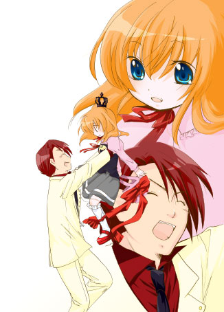 ushiromiya battler and ushiromiya maria (umineko no naku koro ni)