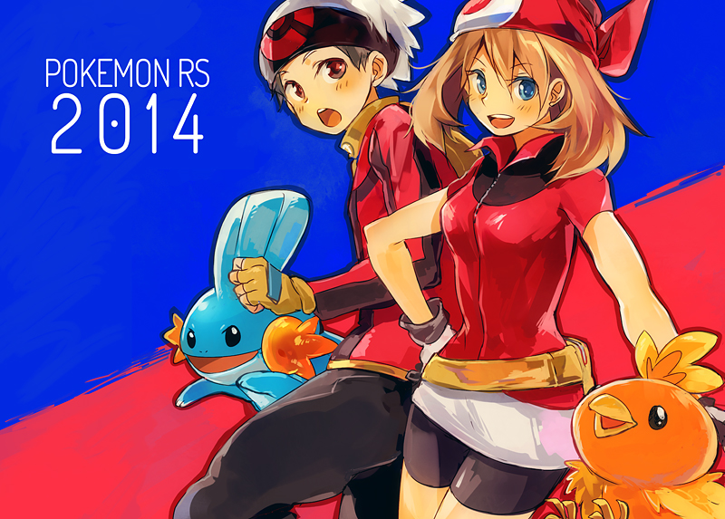 may, brendan, torchic, and mudkip (pokemon and 2 more) drawn by nuriko-kun