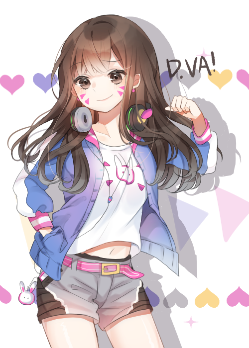 d.va (overwatch and 1 more) drawn by sika