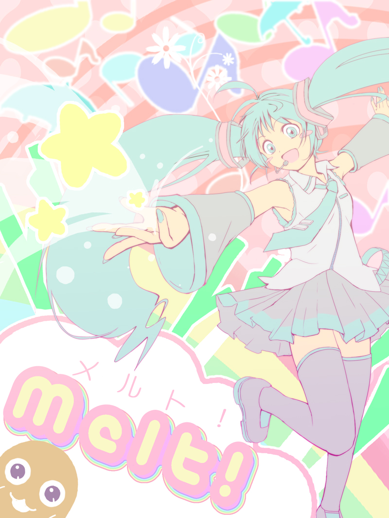 hatsune miku (vocaloid and 1 more) drawn by nekoita