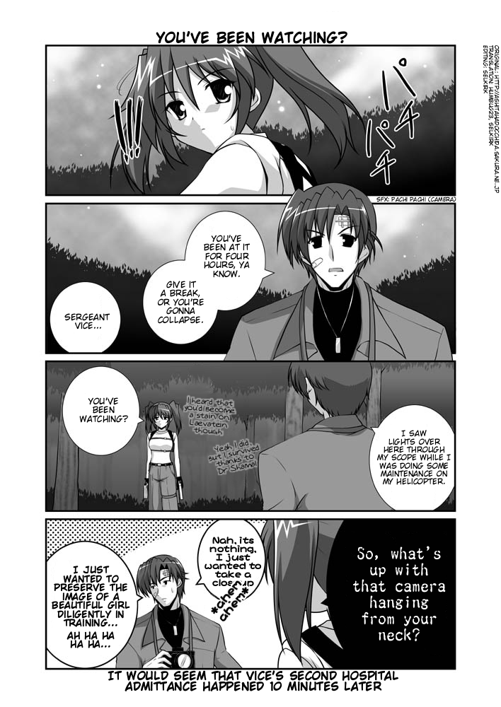 teana lanster, cross mirage, and vice granscenic (lyrical nanoha and 1 more) drawn by mikage_takashi