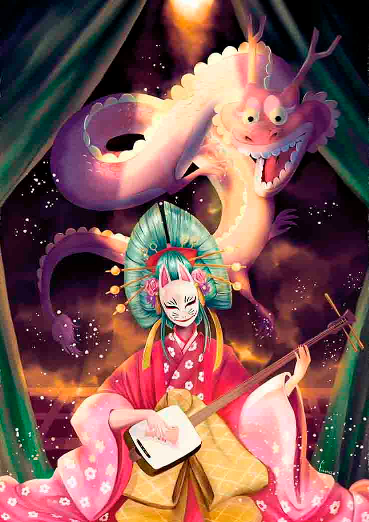 kouzuki momonosuke and kouzuki hiyori (one piece) drawn by veletaorientada