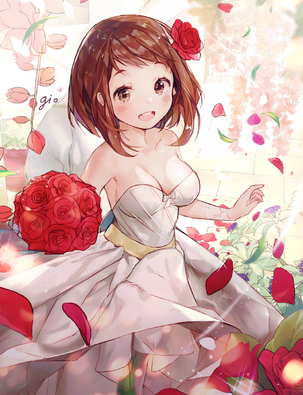 uraraka ochaco (boku no hero academia) drawn by gio_(maroon0924)