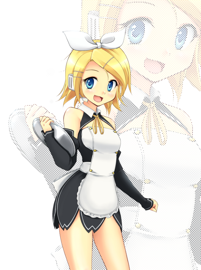 kagamine rin and setsu (vocaloid and 1 more) drawn by regdic
