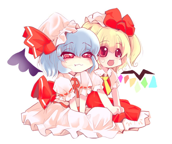 remilia scarlet and flandre scarlet (touhou) drawn by usoneko
